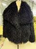 European and American fur large lapel artificial fur jacket short fashion fox fur jacket fluffy plush women
