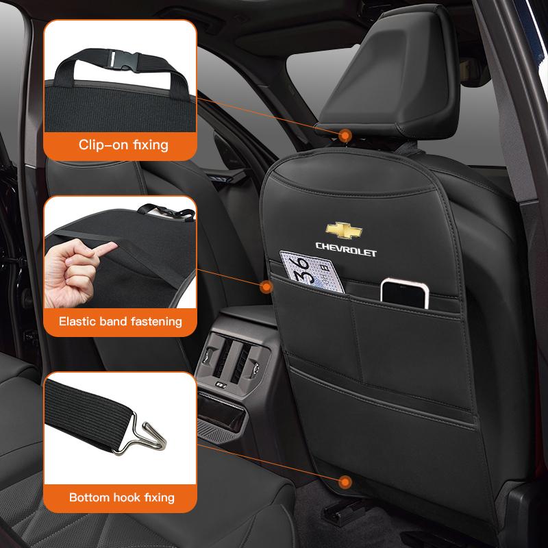 PU-Leder Auto-Rücksitz-Schutzabdeckung Anti-Kick-Pad Für Chevrolet Corvette Montana TrailBlazer Silverado Traverse Camaro
