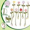 Crochet Kit for Beginners Flower Bookmarks DIY Project with 8 Rolls Extra Soft Yarn Includes Hook Stitch Marker Christmas Gifts
