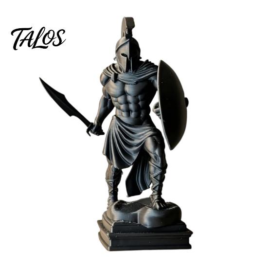 Matte Black Desk Ornament 3D Printed Spartan Warrior Statue, Vintage Greek Soldier Figurine for Collectible Roman Office Decor, Hardcore Sculpture