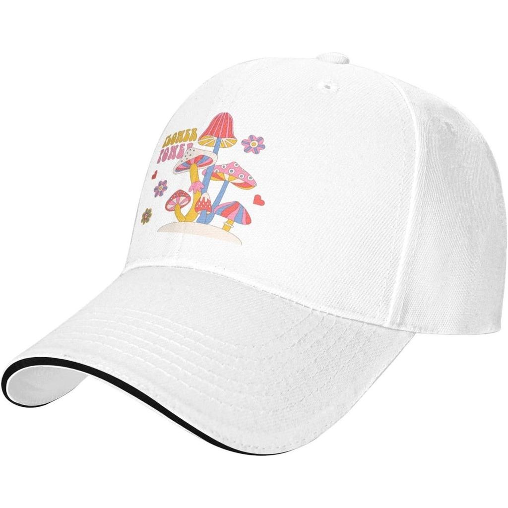 Colorful Mushroom Graphic Baseball Cap Polyester Casual Sun Hat Adjustable Golf Cap
