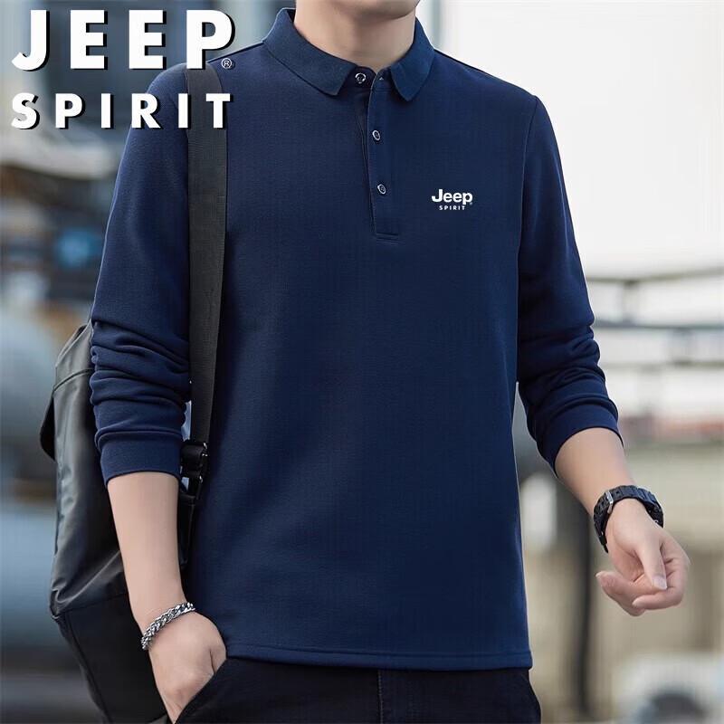 

JEEP SPIRIT Men s Long-Sleeve Polo T-Shirt M