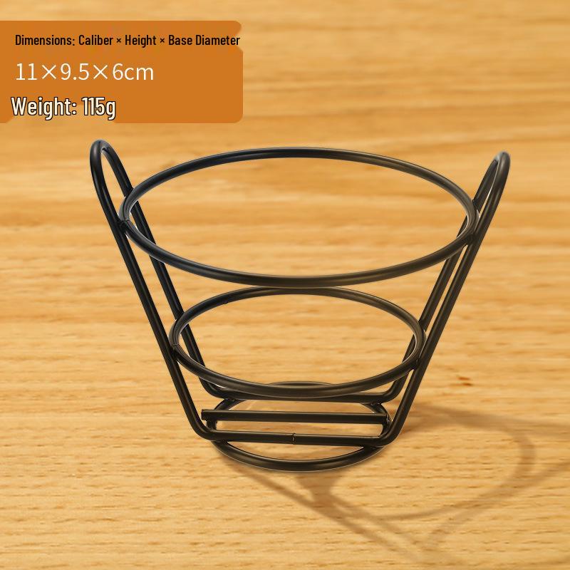 Retro Wrought Iron Snack Basket - French Fry & Fried Chicken Plate for Milk Tea Shops, KTV Bars