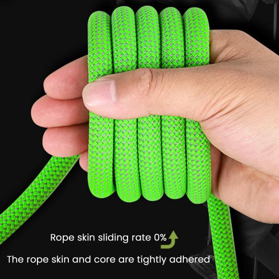 10.5MM 1M Horolezecké lano 25kN Venkovní Skalní lezení Pletené Statické lano Vysoká zátěž Slaňování Práce ve výškách Záchranné lano Horolezecké vybavení