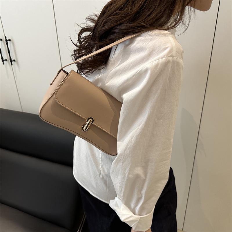 Portable underarm women's small square bag personalized trendy new lock fashionable retro underarm shoulder