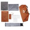 3 Person Camping Tent Grey and Orange Waterproof
