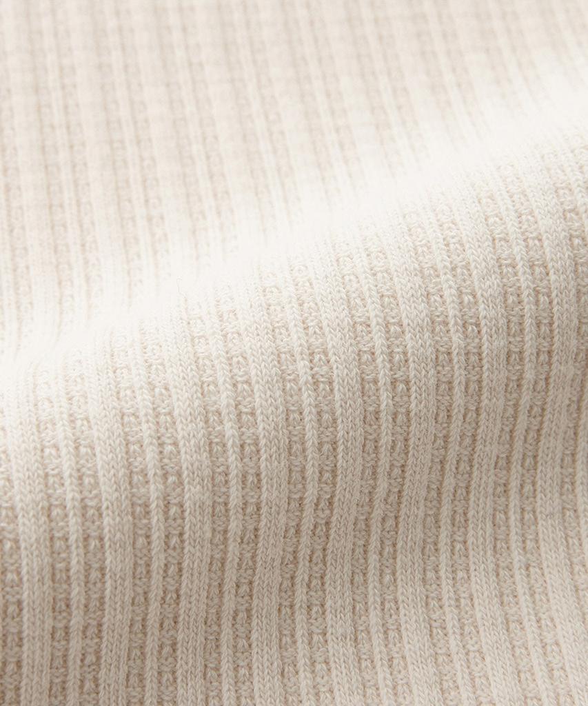 STCO Pleated Half-Zip T-Shirt Ivory (Oversized)_Stsua09Osi
