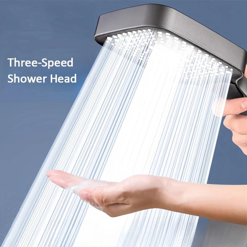 3 modalità soffione doccia ad alta pressione soffione doccia massaggiante con filtro rubinetto pioggia accessori per il bagno