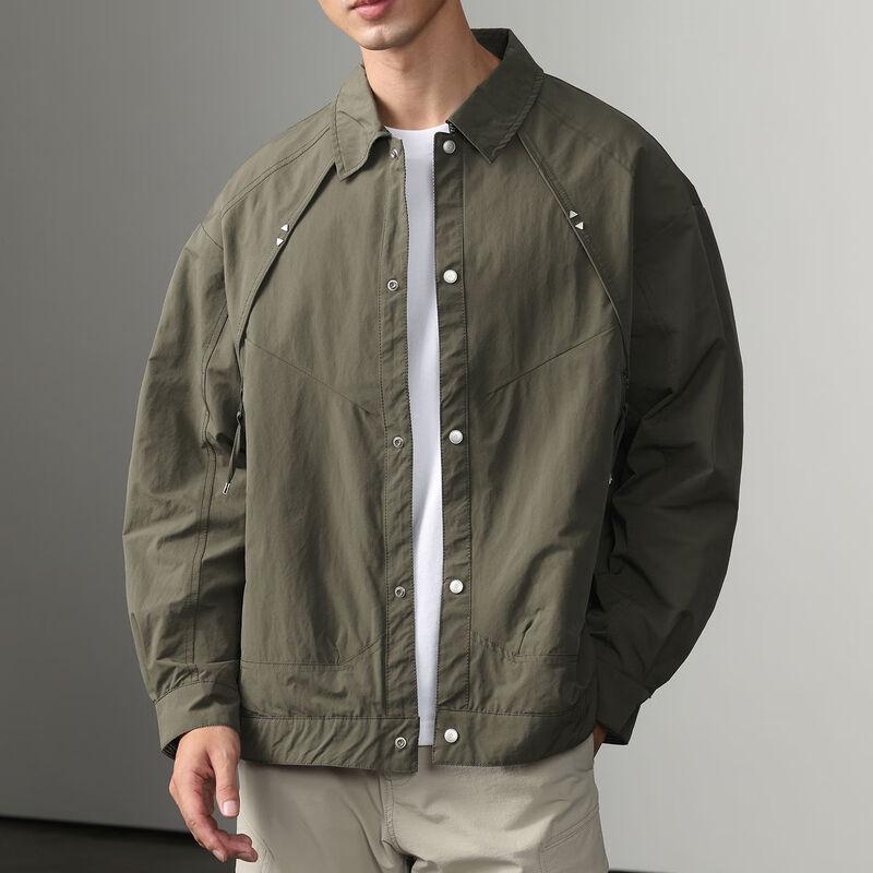 DK Men's Double-Sided Loose Fit Casual Jacket