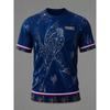 France Style T-Shirt Men Women 3D Print Textured Graphic Top Short Sleeve Casual Streetwear Breathable Quick Dry Summer Wear