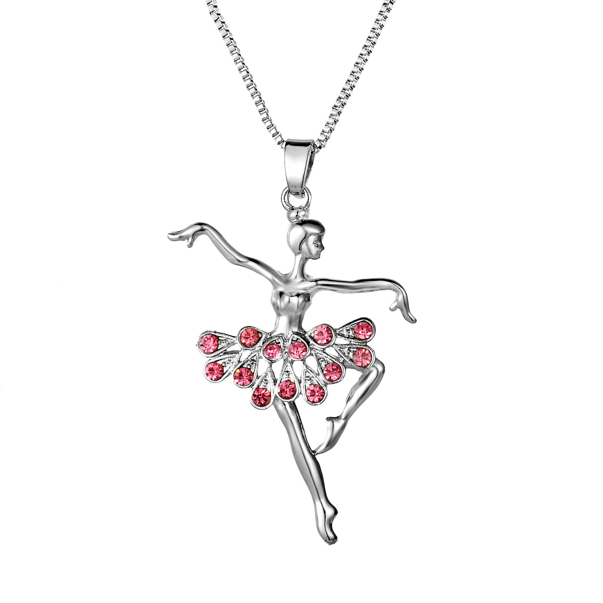 

Scione Танцор Балет Танец Кулон Ожерелье Очарование Девушка Рождество Валентина Подарок розовый