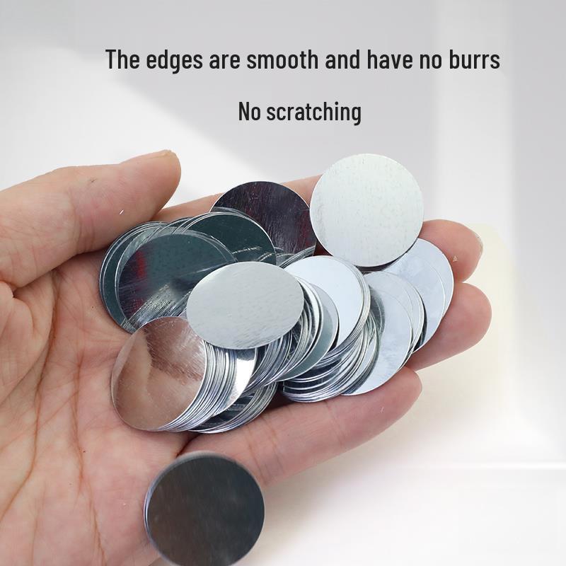 100 Round Galvanized Rust-Proof Magnetic Sheet Patches (0.3-1mm Thick)