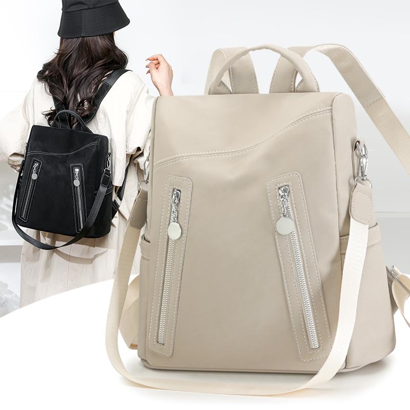 Luxury Leather Women Backpack Anti-theft Daily Travel Bag Backpack for Teenager Girl School Rucksack Large Capacity Shoulder Sac