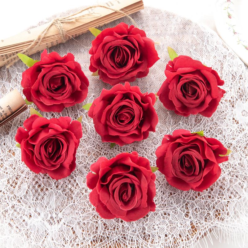 

Silk Artificial Flower Rose Home Room Vase Valentine Outdoor Garden Arch Wall Diy Photography Prop Gift Scrapbook Wedding Wreath 10 pcs