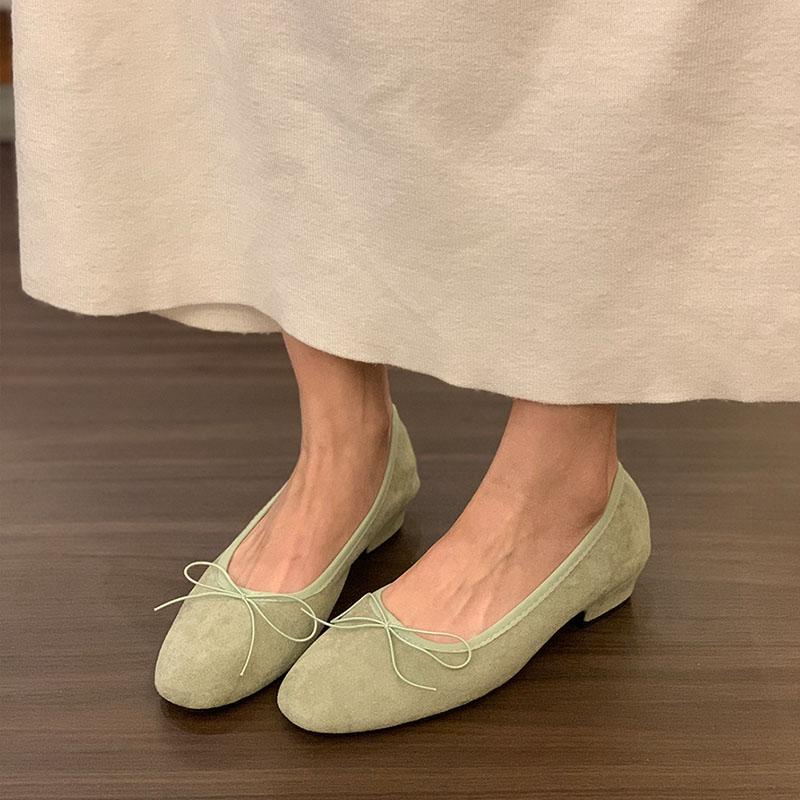 Mode 2025 Neue Damen Flache Damen Ballerinas Tanzschuhe mit niedrigem Absatz Schuhe Mode Runde Zehen Damen Flats Slipper