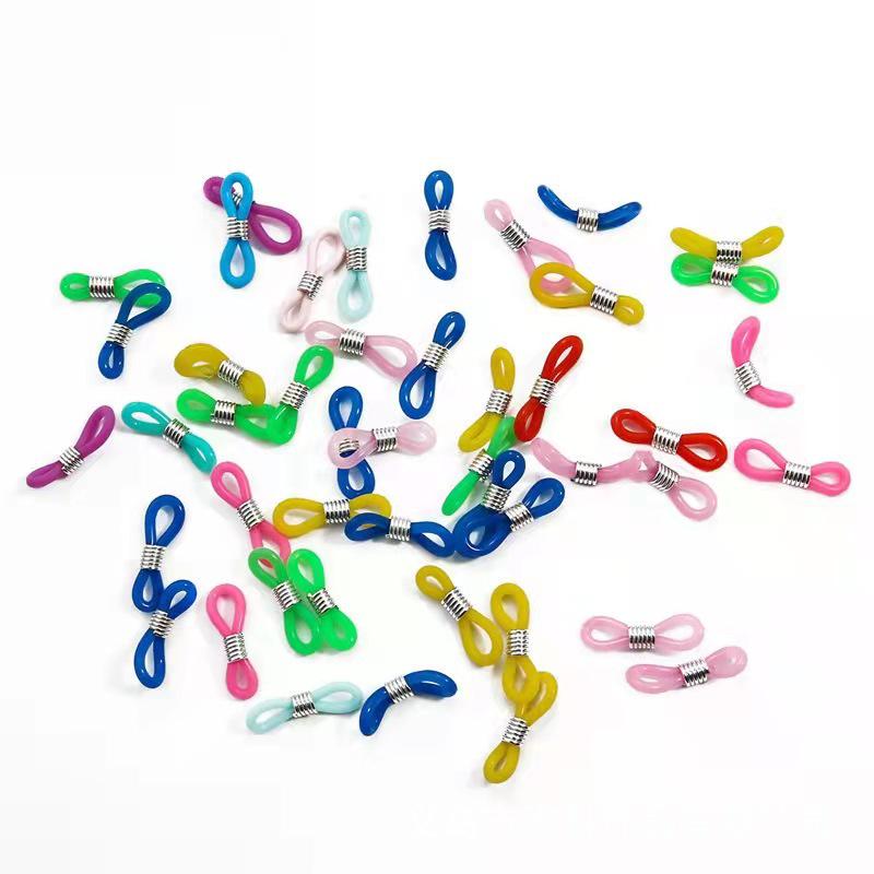 Colorful Silicone Eyeglass Chain with Metal Spiral and Anti-Slip 8-Shaped Buckle