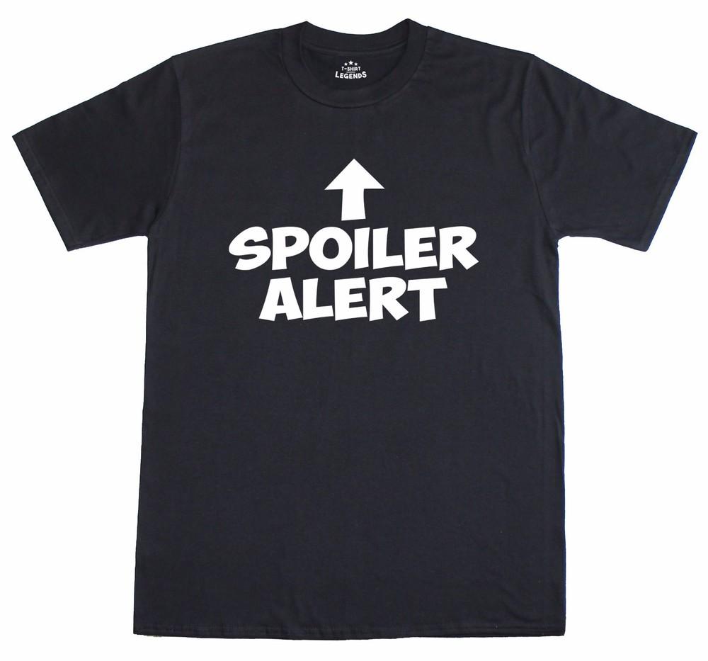 

Spoiler Alert Gamer Movie Buff Funny Mens Loose Fit Cotton T-Shirt L