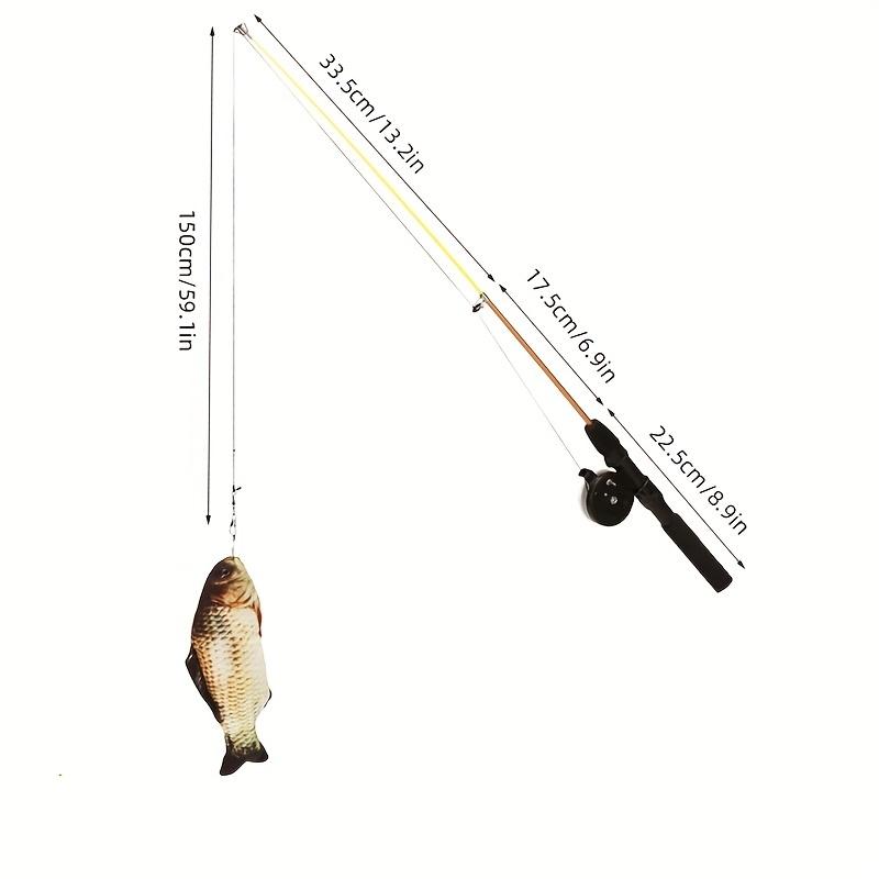 Funny Cat Stick  Fish Type Pet Interactive Playing Toy for Cats Teaser Kitten Sea Fishing Rod Small Fish Funny Cat Stick