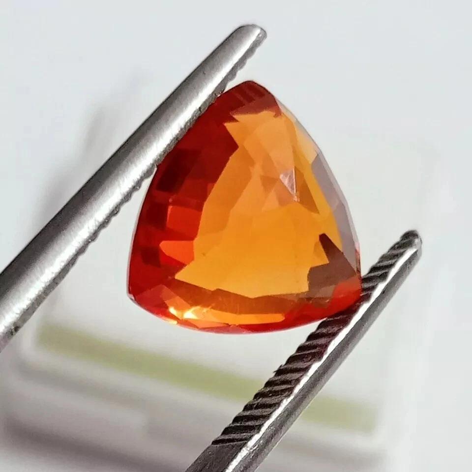 Natural Mexican Fire Opal Red Orange Trillion 12-14 Ct Beautiful Gemstone