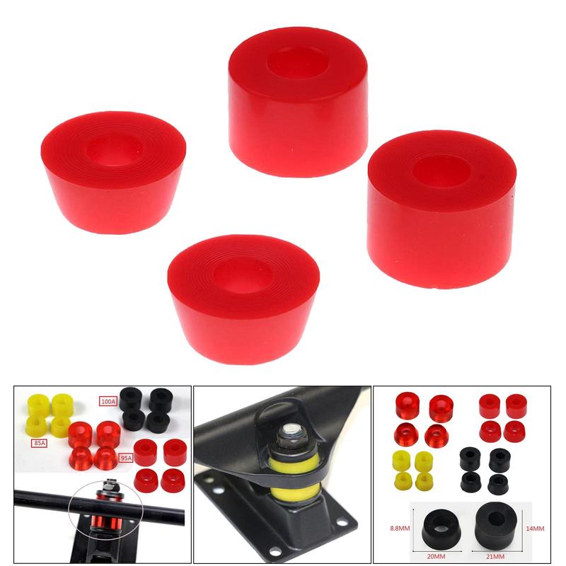 Universal Skateboard Shock Pad Set Double Tilt PU Bushings Kit for Skateboard Trucks Replacement and Upgrades