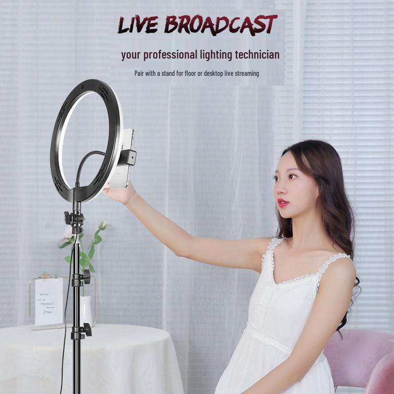 Live Streaming Phone Stand with HD Fill Light and Multifunctional Tripod