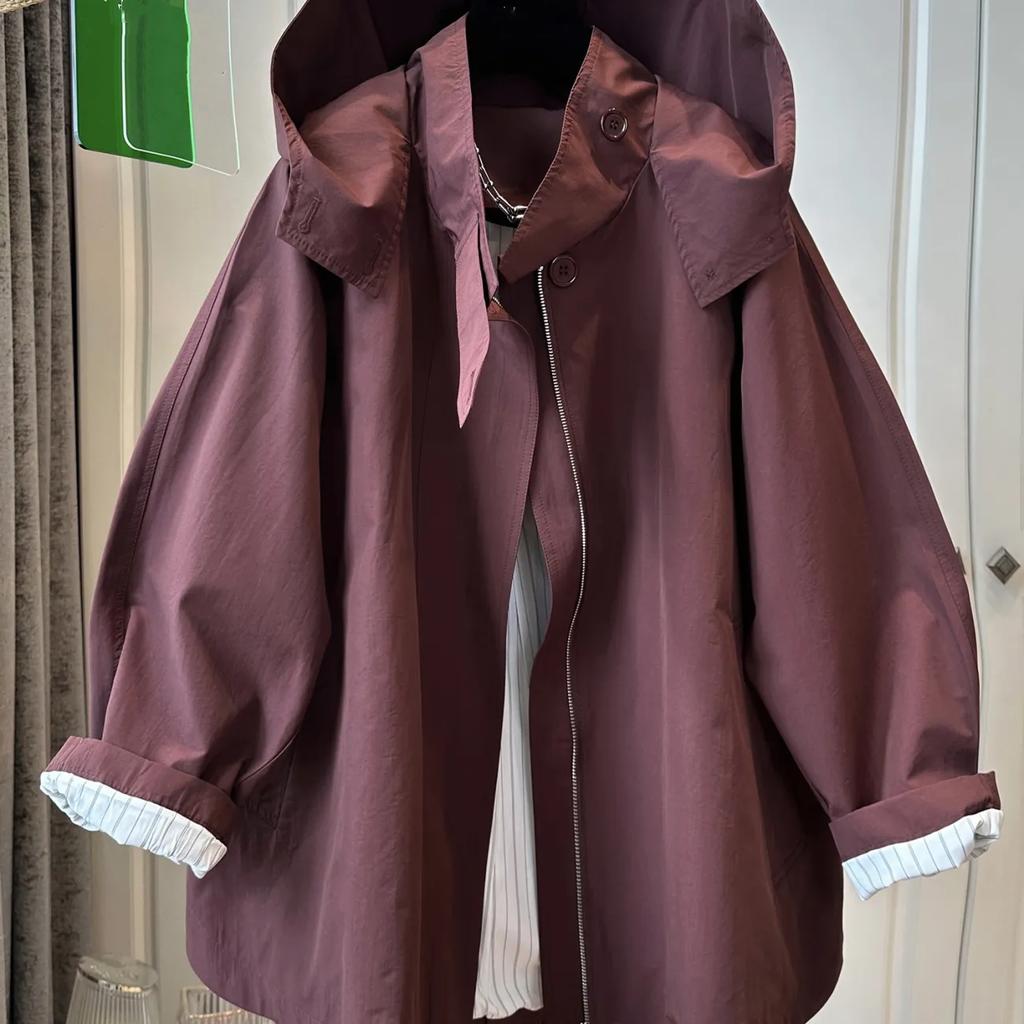 Women Spring Autumn Casual Loose Long Sleeve Trench Coat Short Windbreaker Women Outerwear