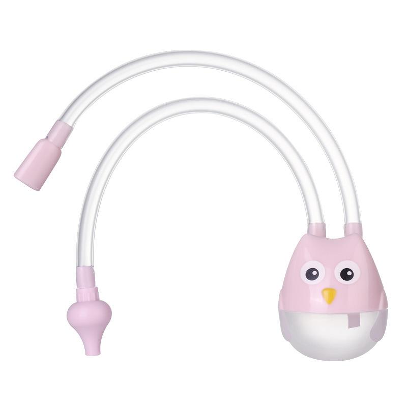 

Cartoon Baby Nasal Aspirator Manual Suction Tube Anti Backflow рожевий