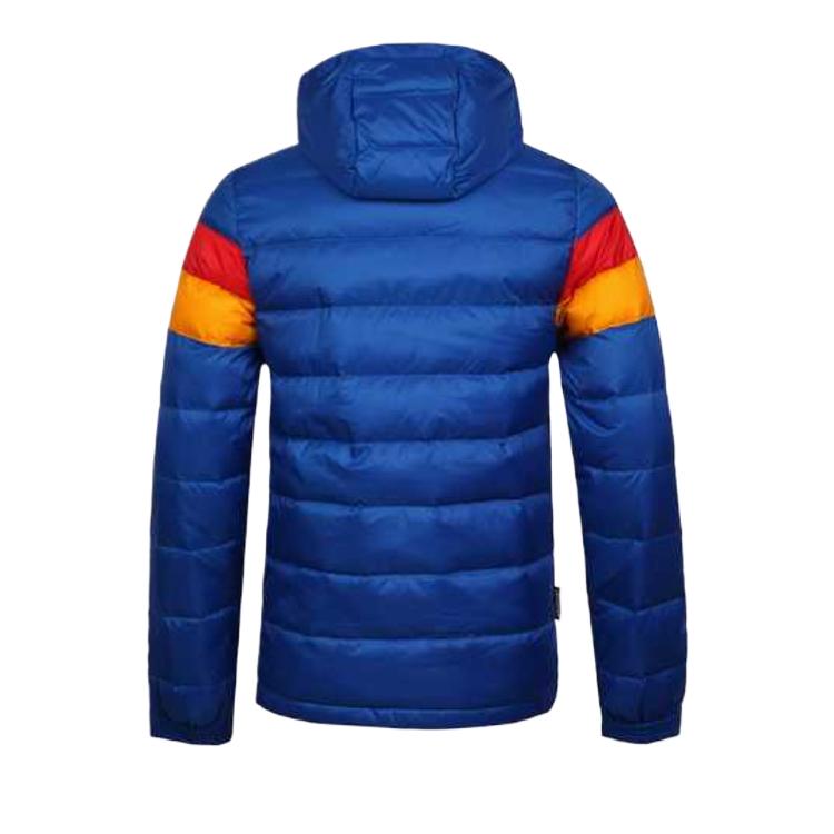 Adidas Color Block Warm Comfortable Soft Lightweight Long Sleeve Down Jacket Men Outerwear Blue M68830