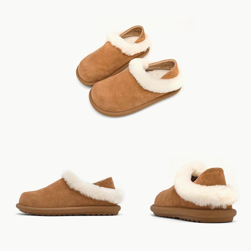 Thick-soled two-wear women's winter velvet snow boots fluffy slippers soft-soled thermal cotton shoes
