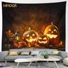 Happy Halloween Pumpkin Tapestry Wall Hanging Boho Room Decoration Large Cloth  Aesthetic Home Party Backdrop