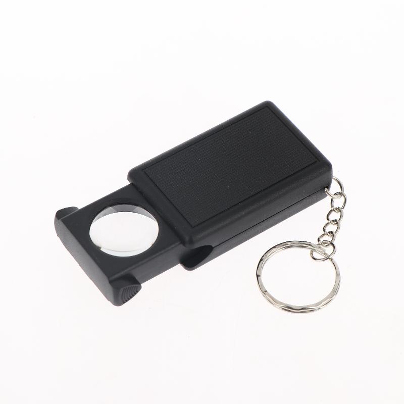 1/2PC 45X Mini Pocket Jewelry Magnifying Glass With Led LightPortable Slide-out Illuminated Magnifier Loupe For JewellerKeychain