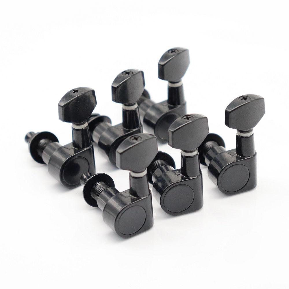 6Pcs Guitar Tuning Pegs Tuner Machine Heads Tuning Peg Machine Head No Mounting Holes Chrome-Gold-Black