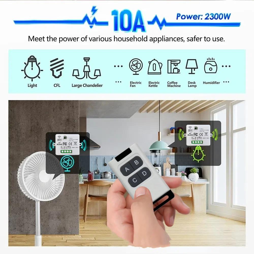 433Mhz Wireless Remote Control AC 110V 220V Rf Relay Receiver On off Transmitter Light Switch Module For Light Lamp Controller