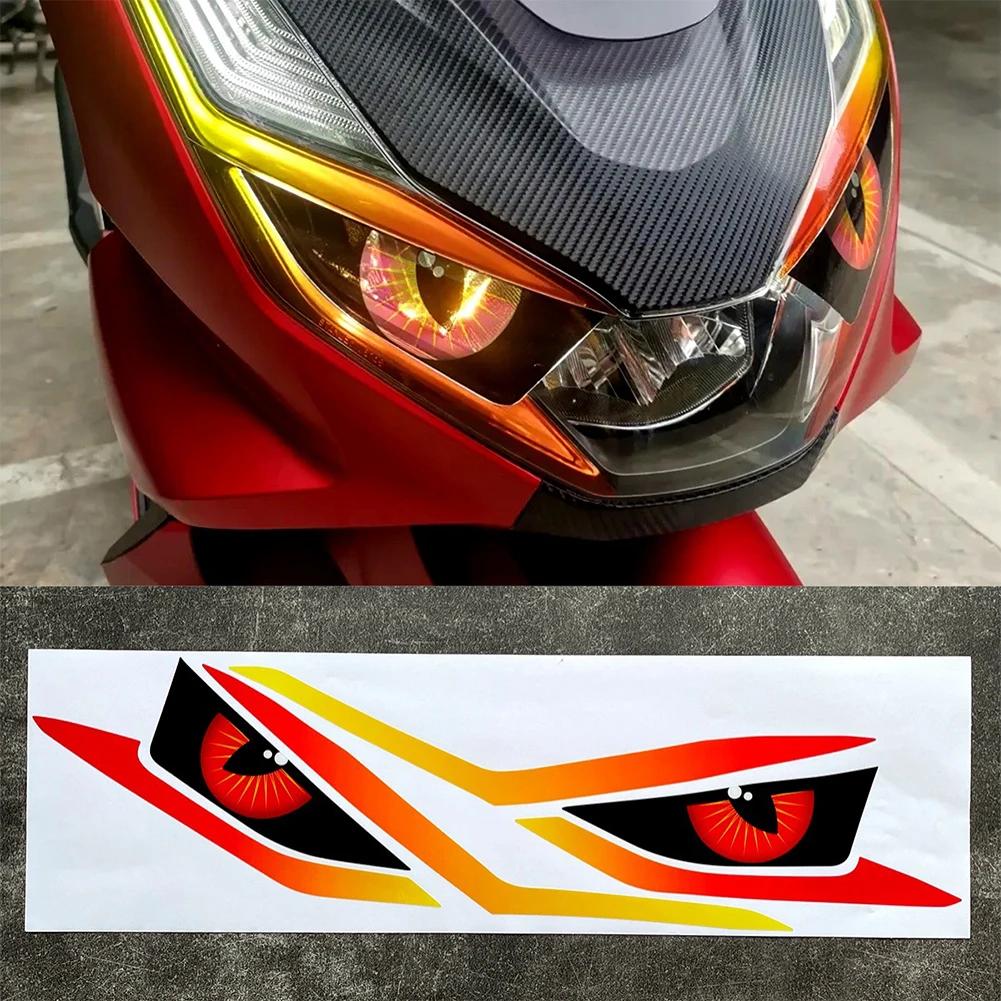 Waterproof Motorcycle Devil's Eye Lamp Stickers Moto Head Light Eyes Decorative PVC Stickers Decals For Honda PCX160 PCX 160