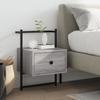 VidaXL Wall-mounted Bedside Table Sonoma Grey 35x30x51cm Engineered Wood 833449