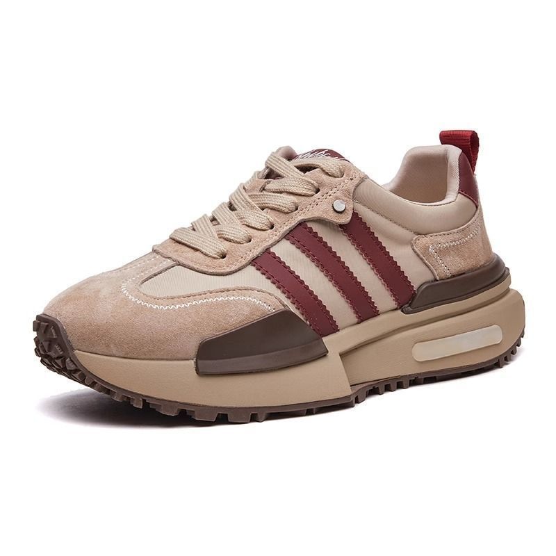 Platform-soled Forrest Gump shoes women's 2025 new spring German training shoes, inner height increases, small dad shoes, sports and leisure shoes
