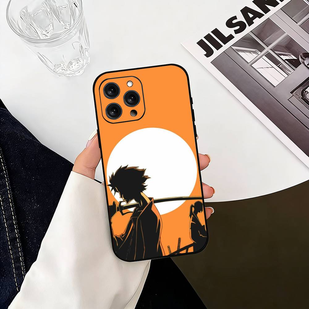 S-Samurai Champloo Anime Phone Case Silicone Soft For IPhone 17 16 15 14 13 12 11 X XR Plus Pro Max Plus