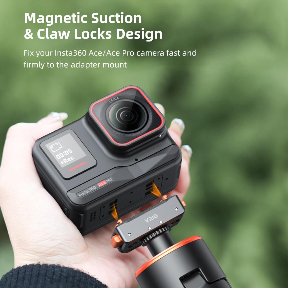 VRIG AC07 Sports Camera Quick Release Mount Magnetic Adapter Mount Aluminum Alloy with 1/4 Inch