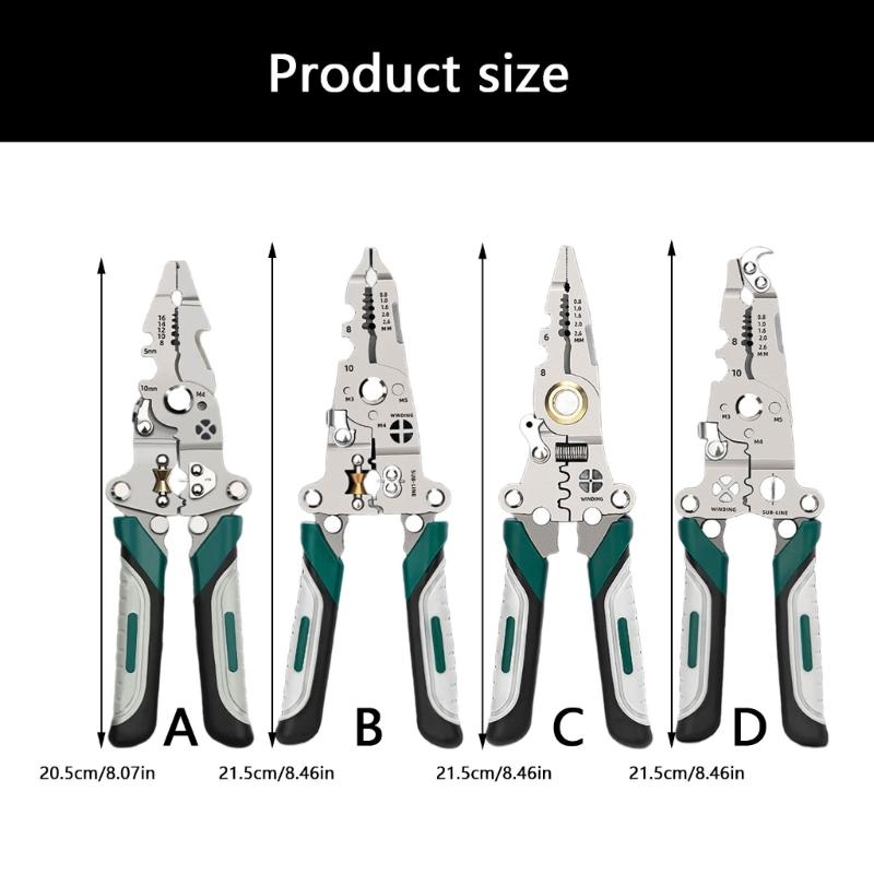 Profession Electrical Stripping Cutter Plier for Household Maintenance 0.2-6mm² Cable Wire Cutting Efficient Wiring Job