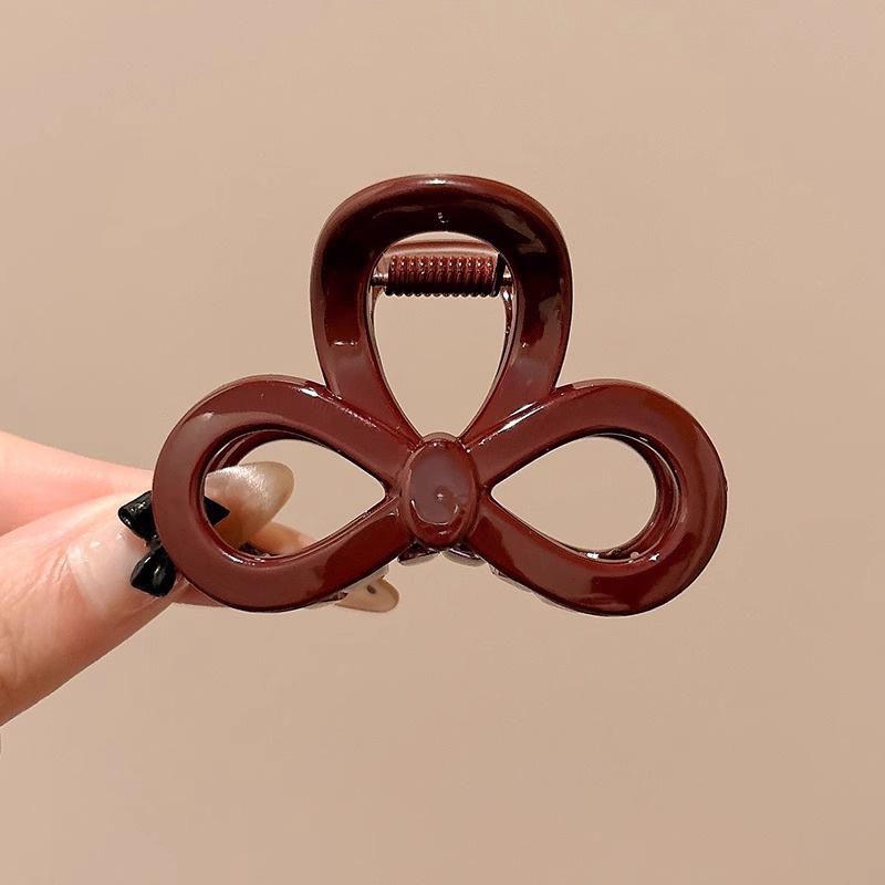 

Зажим-краб Ancola с красной кнопкой - Женская элегантная заколка-акула для прически.