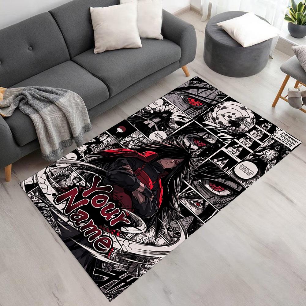 Naruto Character Customize Your Name Carpet Suitable for Playrooms Entryway Outdoor Living Rooms Antislip Carpet Anime Office Decor