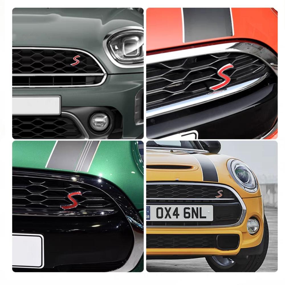 Pro Mini S Logo Auto Přední Maska Mřížka Znak Emblém Samolepka Nálepky pro Cooper R50 R52 R53 R56 R57 R58 F55 F56 Auto Styling Samolepka Příslušenství