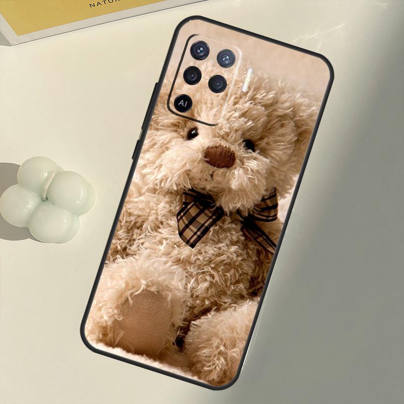 Cute Bear Case For OPPO A74 A94 A54 A1K A15 A16 A52 A72 A83 A91 A93 A53S A5 A9 A31 A53 2020 Cover