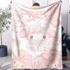 Cartoon Sanrio Group Small Cover Blanket Soft Comfortable All Season Bed Bedroom Dorm Sofa Office Car Lunch Camping Nap Gift