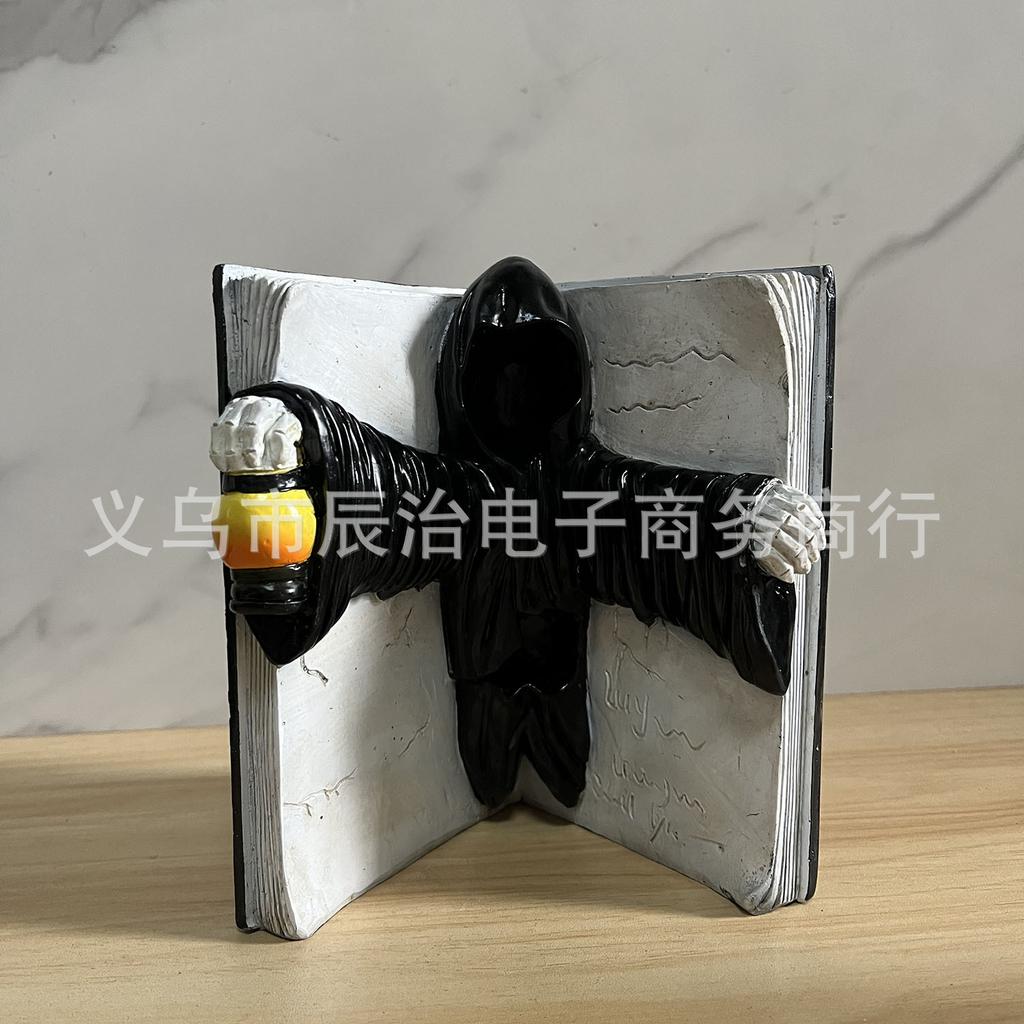 New Death Horror Curse Book Resin Crafts Suitable for Tabletop Decoration Atmosphere Layout