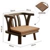 Handgefertigter Tatami-Stuhl aus Massivholz mit Rückenlehne, niedriger japanischer Stil, Balkon-Lounge-Sitz, Erkerfenster-Möbel für Zuhause