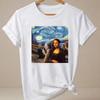Funny Mona Lisa Tshirt 90s Streetwear Casual Graphic Tees Print Short Sleeve T Shirt Clothing Top Summer Ladies Girls Tshirt
