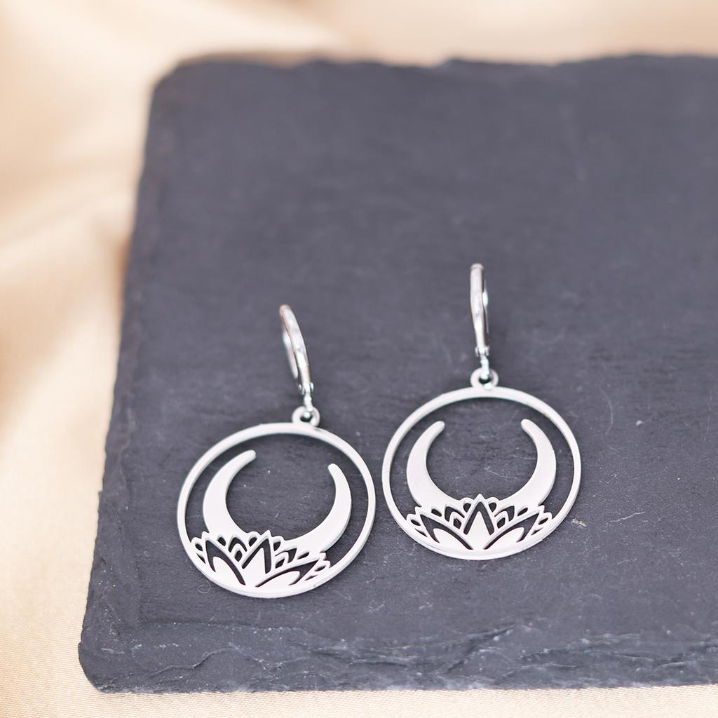 Kinitial Stainless Steel Gate To The Sky Raindrop Cloud Galaxy Solar System Ufo Ghost Earrings For Women Trendy Piercing Jewelry