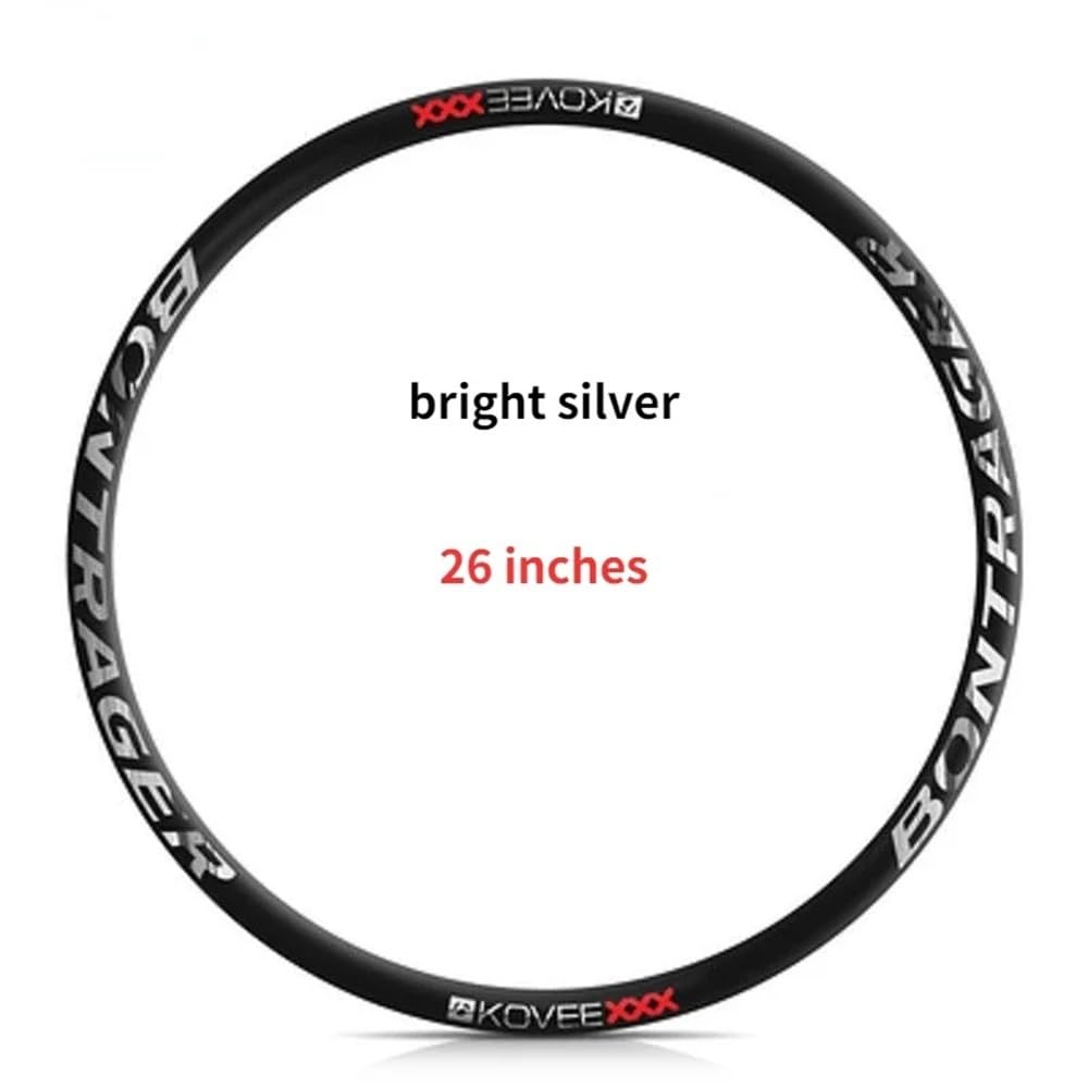 26" 27.5" 29" Samolepka na ráfek kola MTB Silniční kolo Nálepka na kolo Vodotěsná Samolepka na kolo Cyklistické doplňky Dekorace (Jasně stříbrná 27.5)