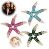 Sea Animal Brooch Vintage Rhinestone Starfish Brooch, Ocean Metal Lapel Pin, Elegant Shirt Pin Jewelry for Suit Dress Coat Scarf Coats
